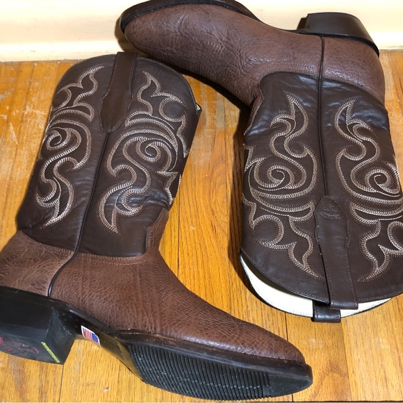 Los Altos Boots Men’s Round Toe Grisly - Brown - Picture 4 of 11